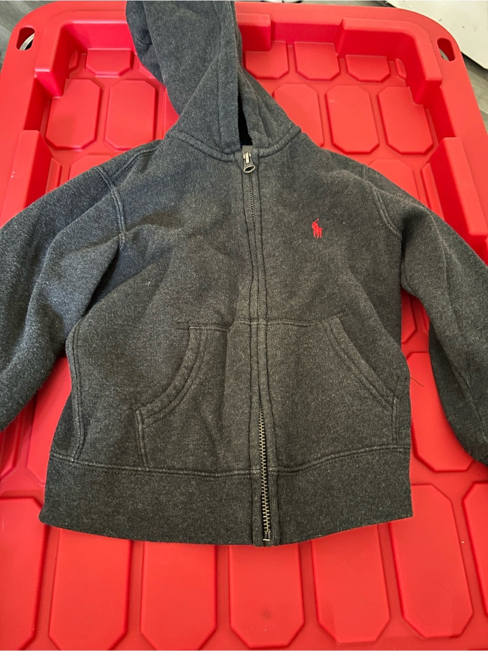 Polo by Ralph Lauren Dark Gray Hoodie with Red Pony